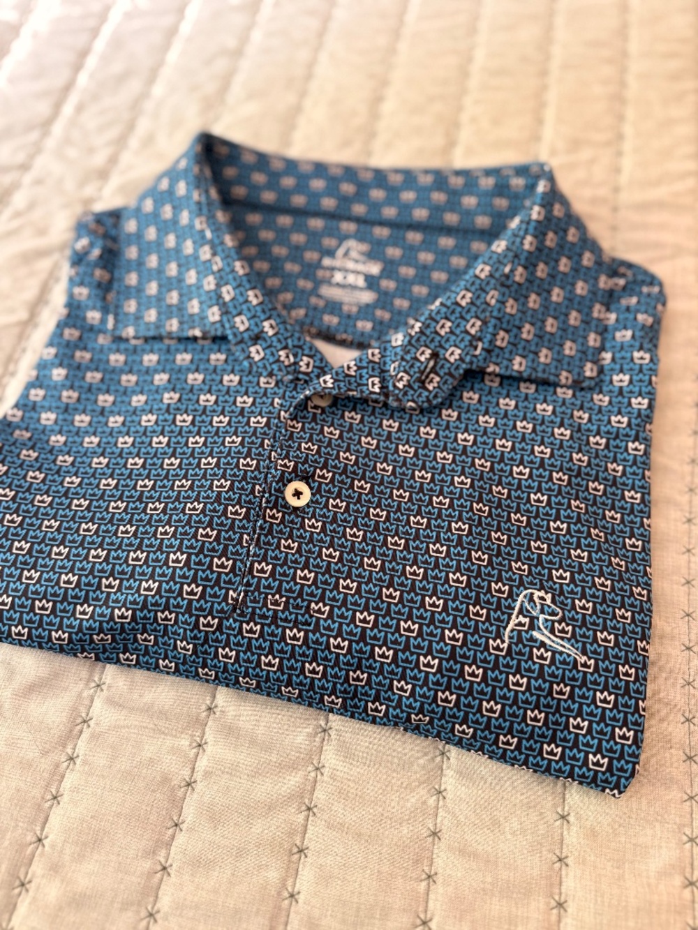 Rhoback Polo XXL CLT Golf Navy Crown Like New